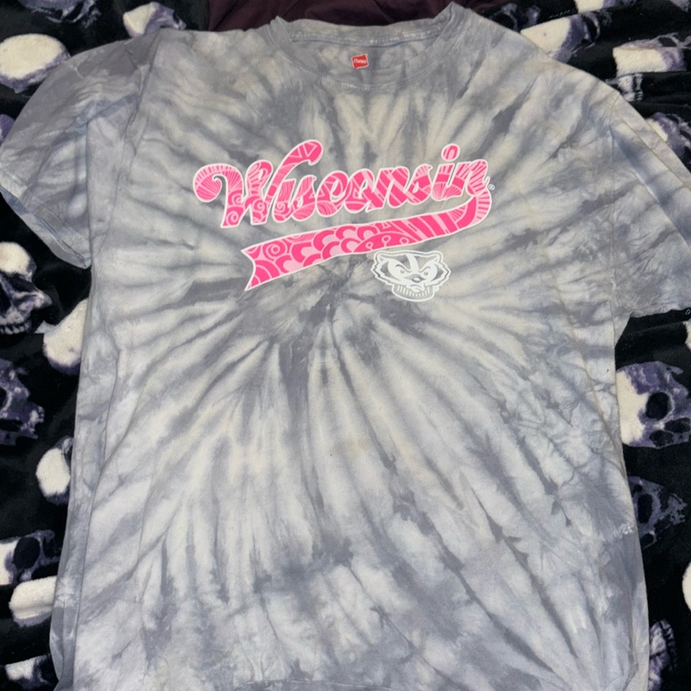 Hanes Wisconsin tie dye shirt
